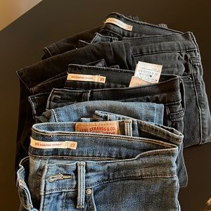 3 pairs Levi’s 311 Shaping Skinny size 27